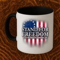 Stand For Freedom V/R Patriotic American Coffee Mug thumb 2