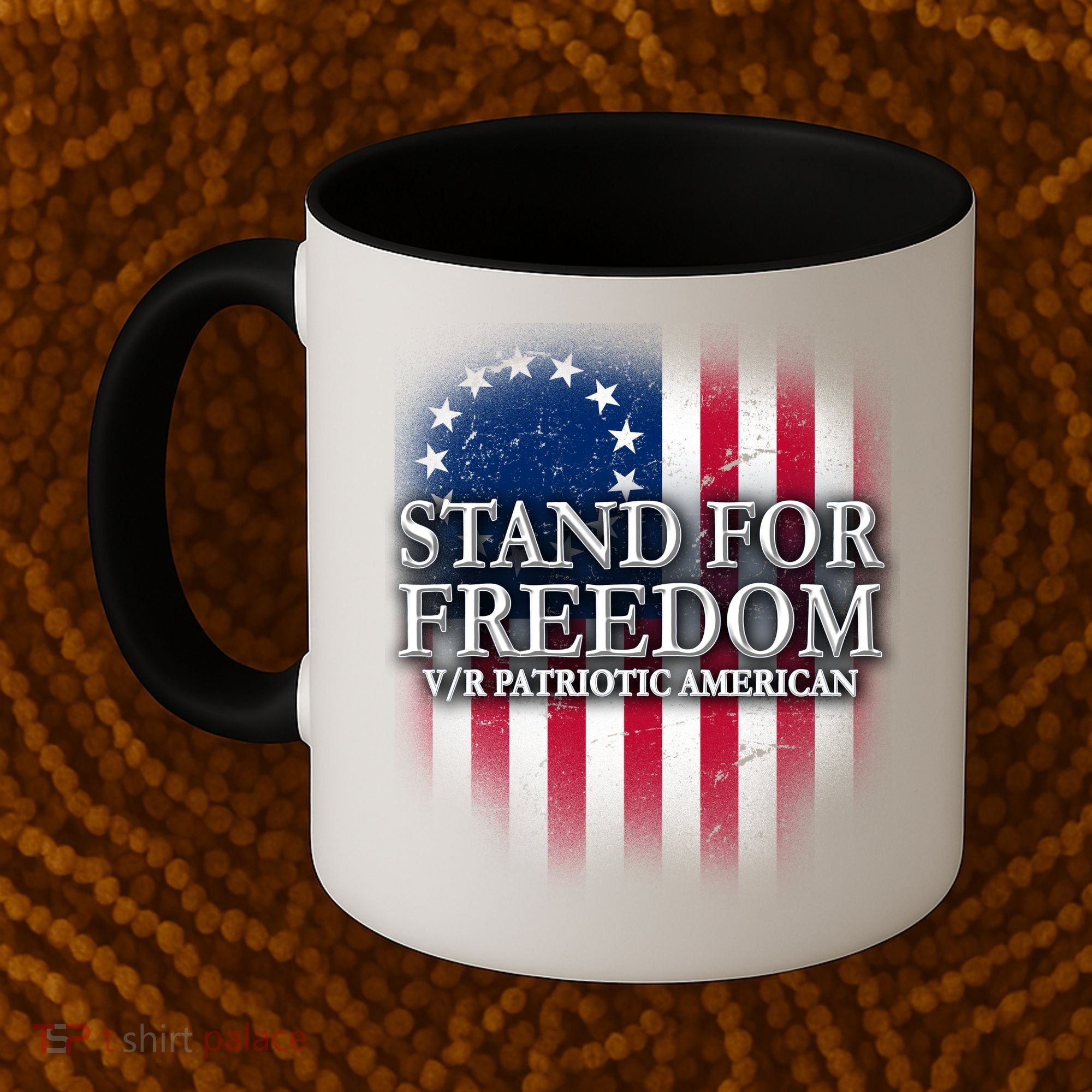 Stand For Freedom V/R Patriotic American Coffee Mug