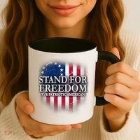 Stand For Freedom V/R Patriotic American Coffee Mug thumb 3