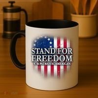 Stand For Freedom V/R Patriotic American Coffee Mug thumb 4