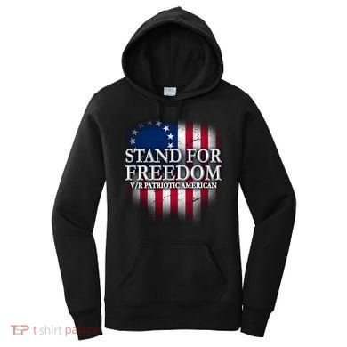 Stand For Freedom V/R Patriotic American Women's Hoodie