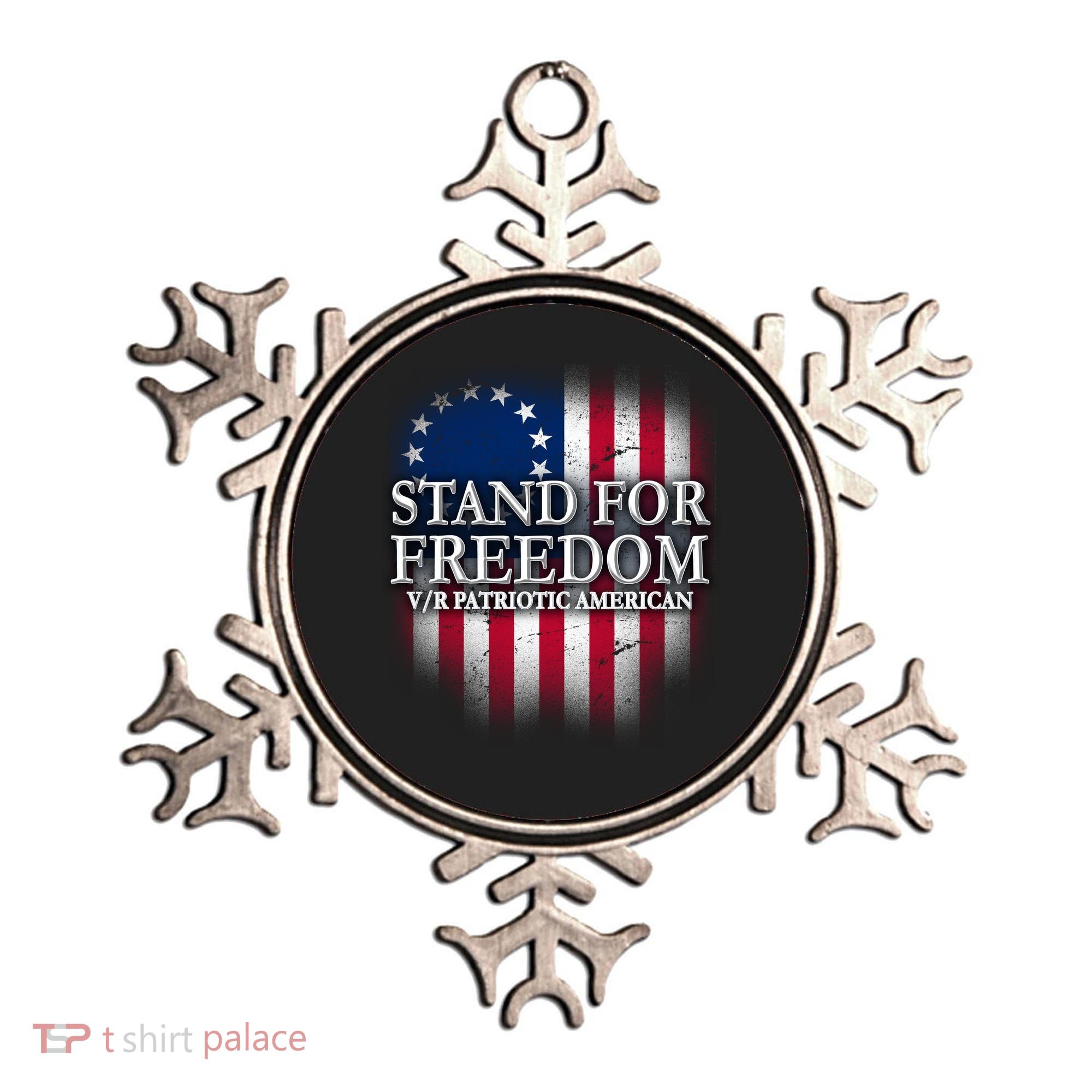 Stand For Freedom V/R Patriotic American Ornament