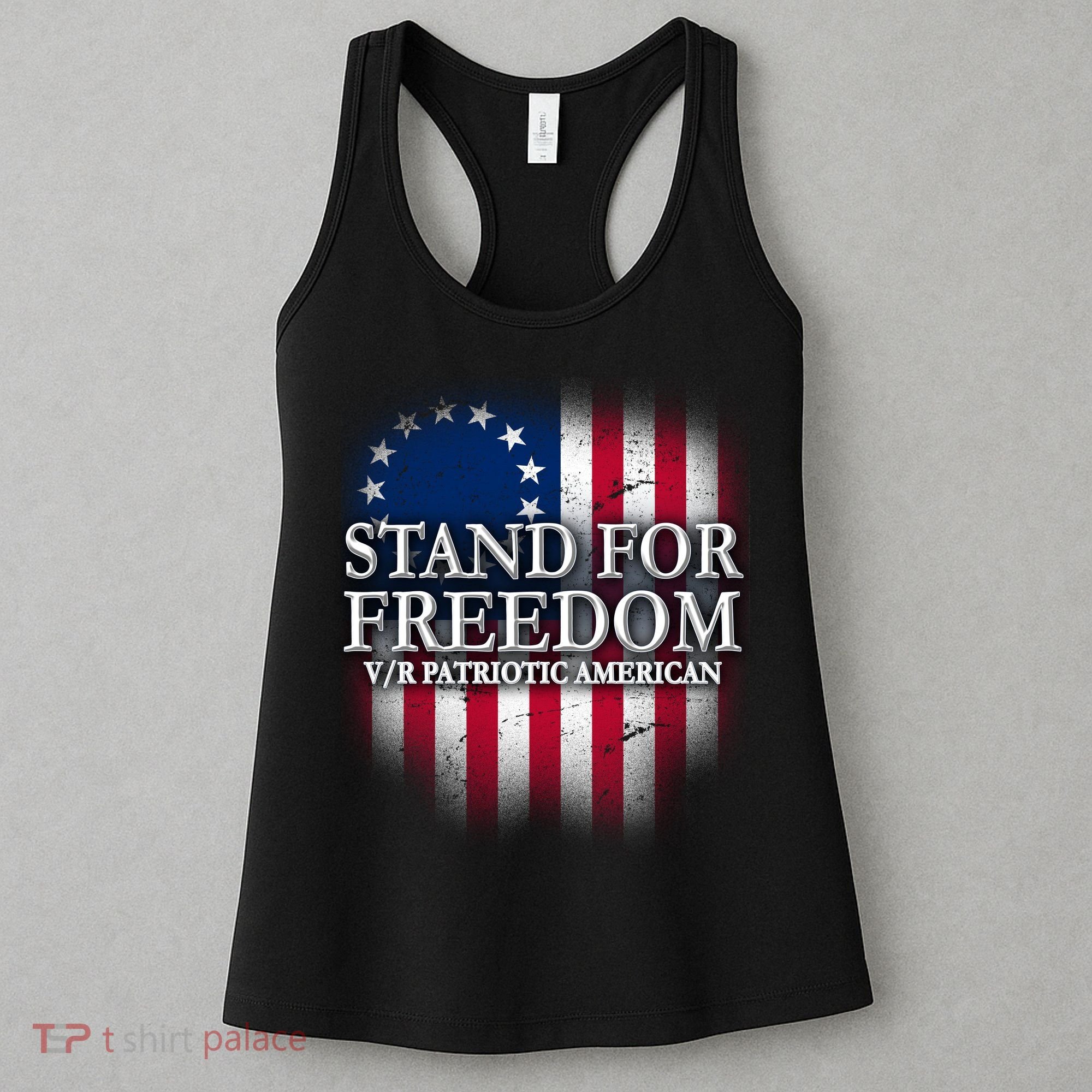 Stand For Freedom V/R Patriotic American Women's Tank Top