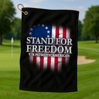 Stand For Freedom V/R Patriotic American Golf Towel thumb 1
