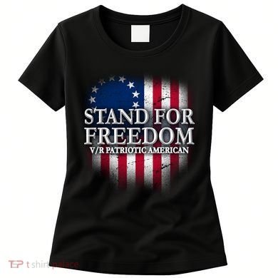 Stand For Freedom V/R Patriotic American Women's T-Shirt