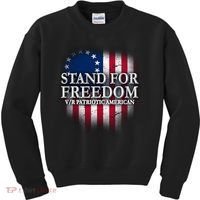 Stand For Freedom V/R Patriotic American Kids Sweatshirt thumb 0