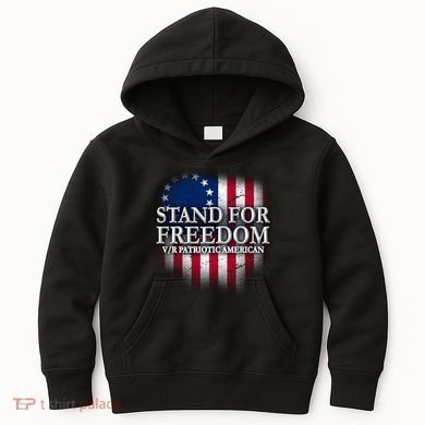 Stand For Freedom V/R Patriotic American Kids Hoodie