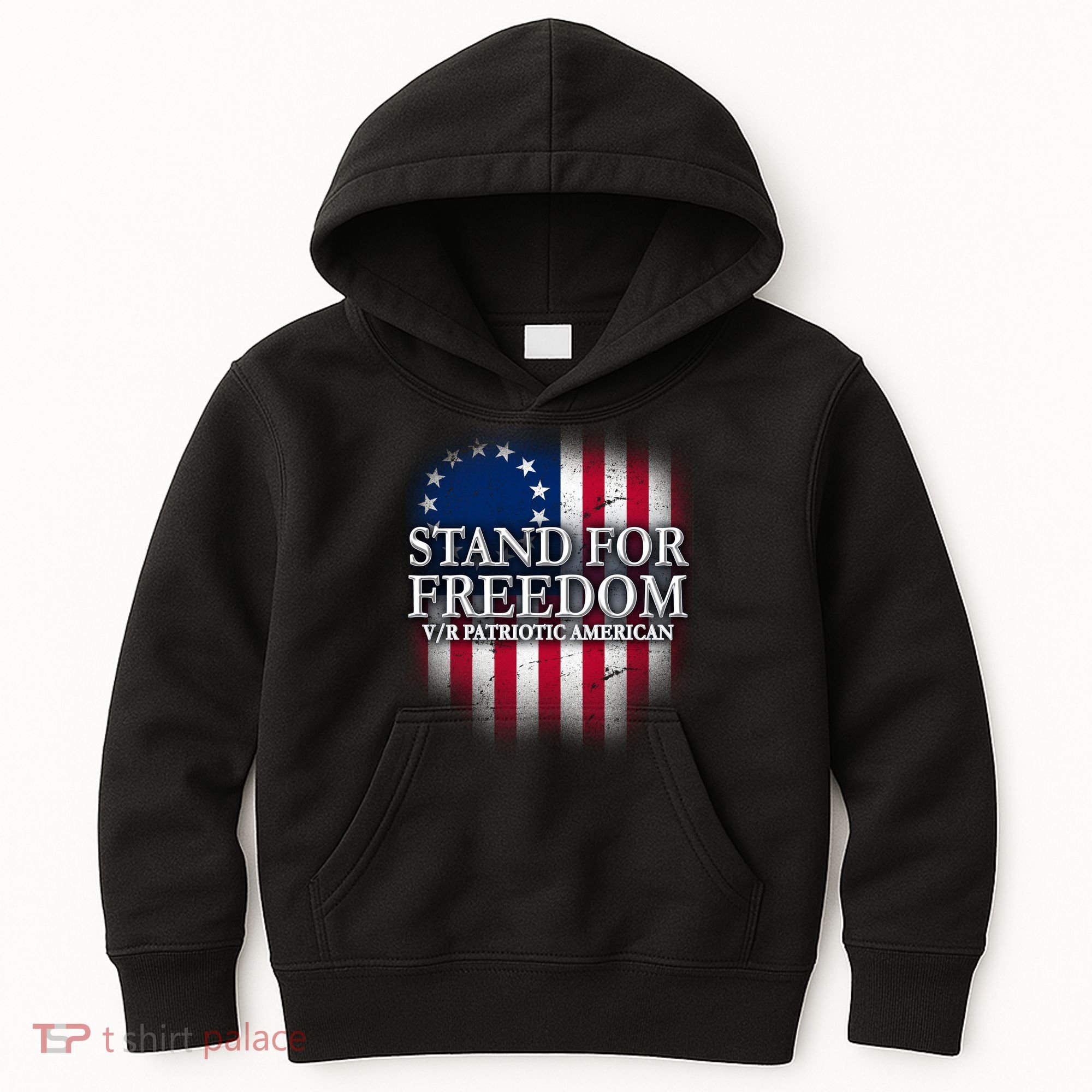 Stand For Freedom V/R Patriotic American Kids Hoodie
