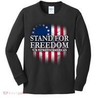 Stand For Freedom V/R Patriotic American Kids Long Sleeve Shirt thumb 0