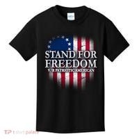 Stand For Freedom V/R Patriotic American Kids T-Shirt thumb 0