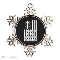 Stand For the Flag and Kneel for the Cross USA Flag Ornament thumb 0