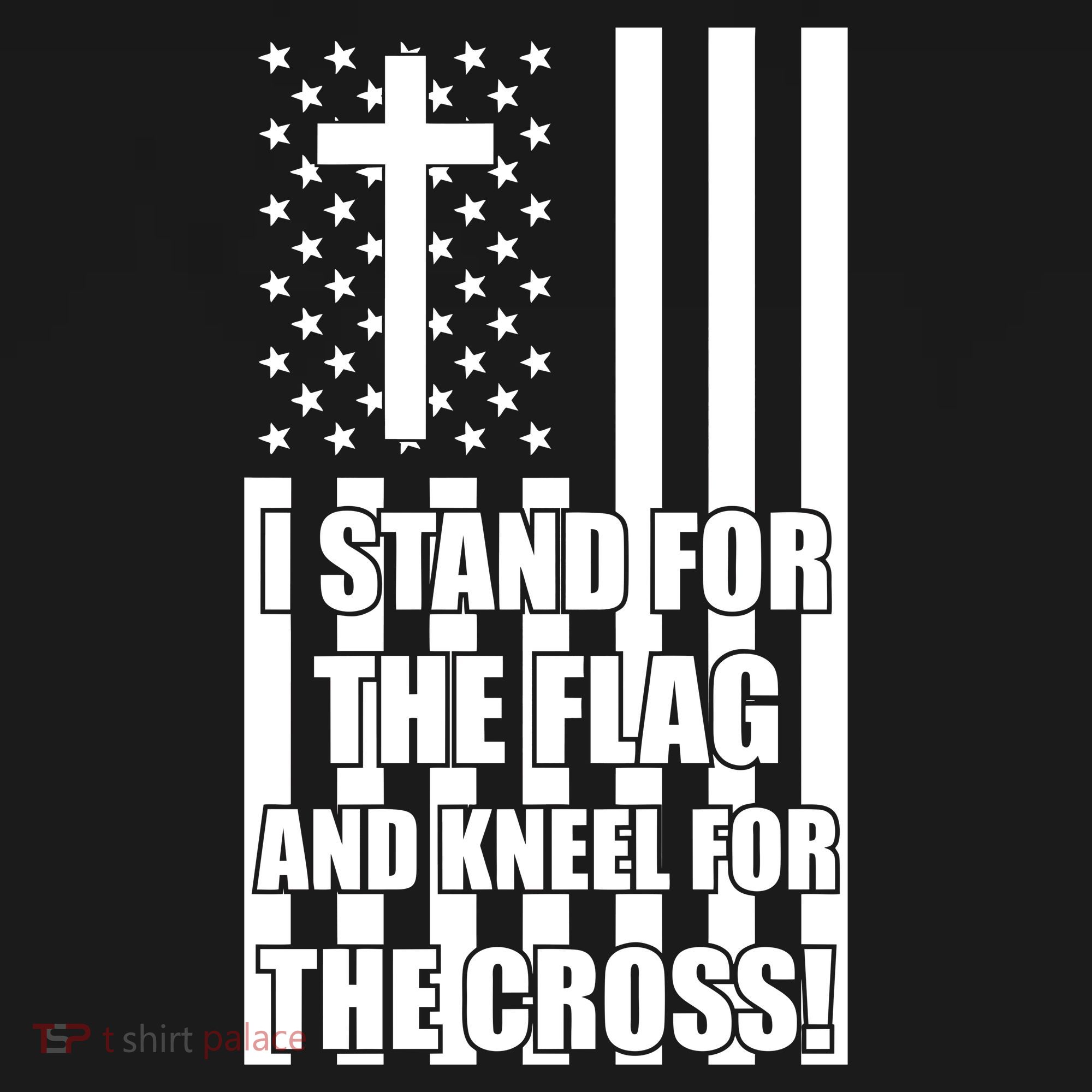 Stand For the Flag and Kneel for the Cross USA Flag Ornament