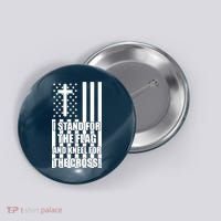 Stand For the Flag and Kneel for the Cross USA Flag Button thumb 0