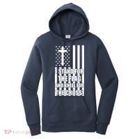 Stand For the Flag and Kneel for the Cross USA Flag Women's Hoodie thumb 0