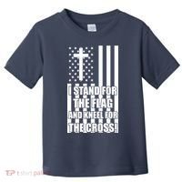 Stand For the Flag and Kneel for the Cross USA Flag Toddler T-Shirt thumb 0