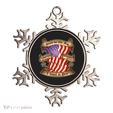 Stand For The Flag I Kneel To Pray United We Stand Divided We Fail Ornament