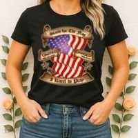 Stand For The Flag I Kneel To Pray United We Stand Divided We Fail Women's T-Shirt thumb 2