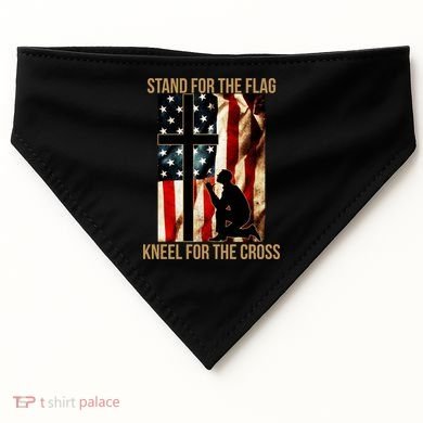 Stand For the Flag Kneel for the Cross USA-Made Doggie Bandana