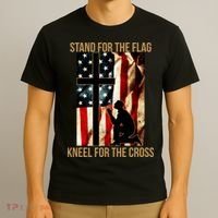 Stand For the Flag Kneel for the Cross T-Shirt thumb 3