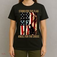 Stand For the Flag Kneel for the Cross T-Shirt thumb 4
