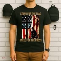 Stand For the Flag Kneel for the Cross T-Shirt thumb 6