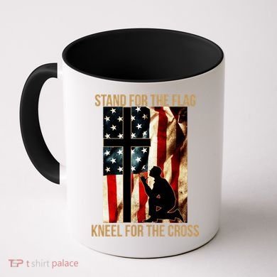 Stand For the Flag Kneel for the Cross Coffee Mug