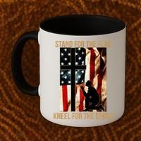 Stand For the Flag Kneel for the Cross Coffee Mug thumb 2