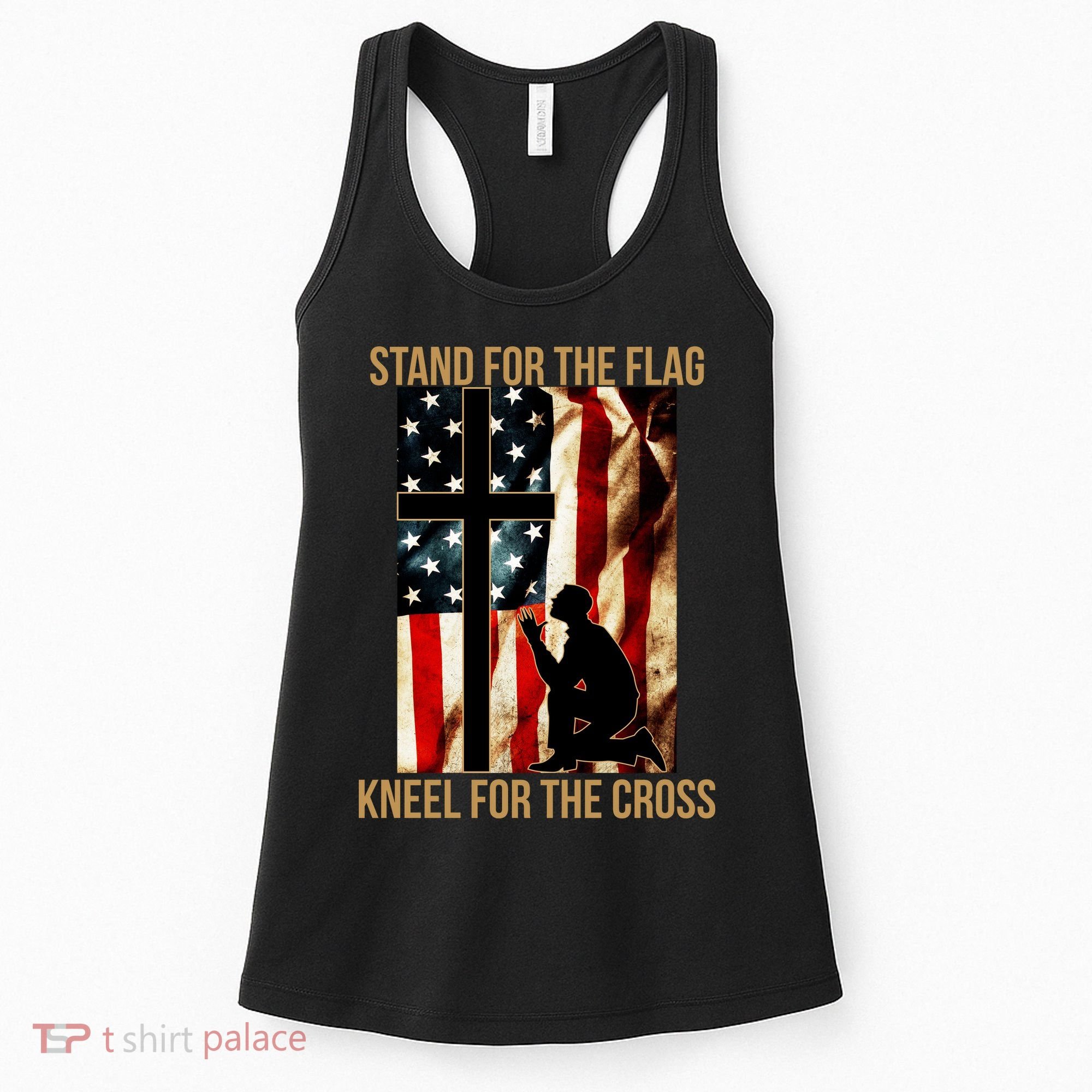 Stand For the Flag Kneel for the Cross Women's Tank Top