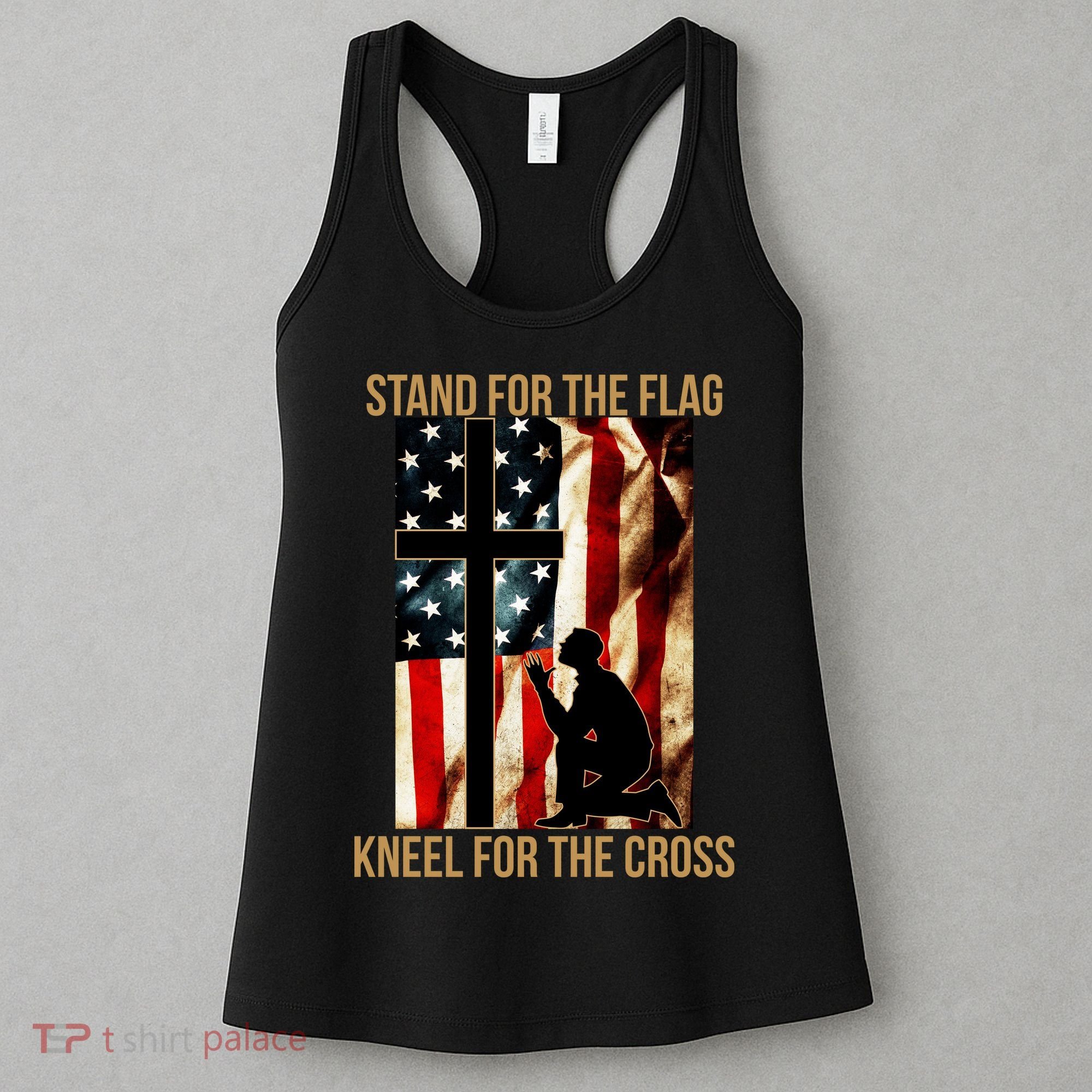Stand For the Flag Kneel for the Cross Women's Tank Top