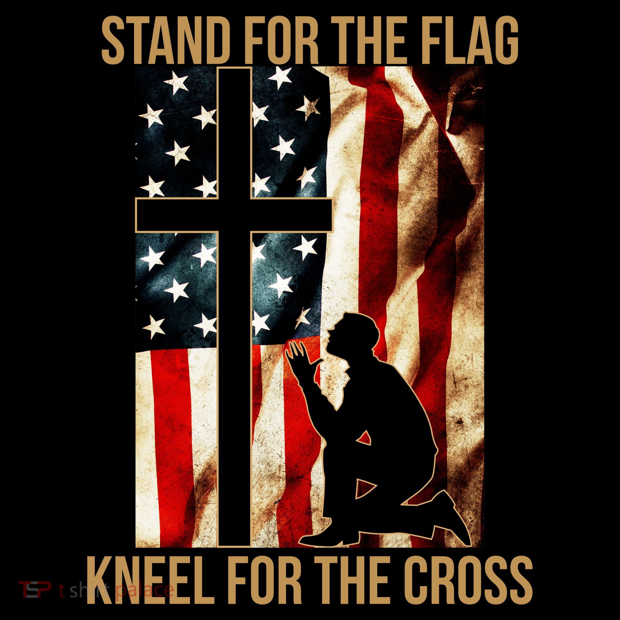 Stand For the Flag Kneel for the Cross Women's Tank Top