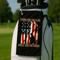 Stand For the Flag Kneel for the Cross Golf Towel thumb 2