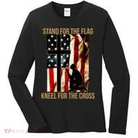 Stand For the Flag Kneel for the Cross Women's Long Sleeve Shirt thumb 0