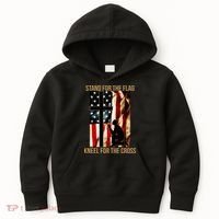 Stand For the Flag Kneel for the Cross Kids Hoodie thumb 0
