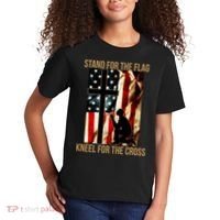 Stand For the Flag Kneel for the Cross Kids T-Shirt thumb 2