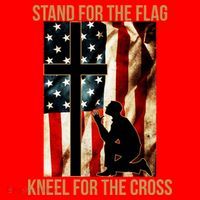 Stand For the Flag Kneel for the Cross Santa Hat thumb 1