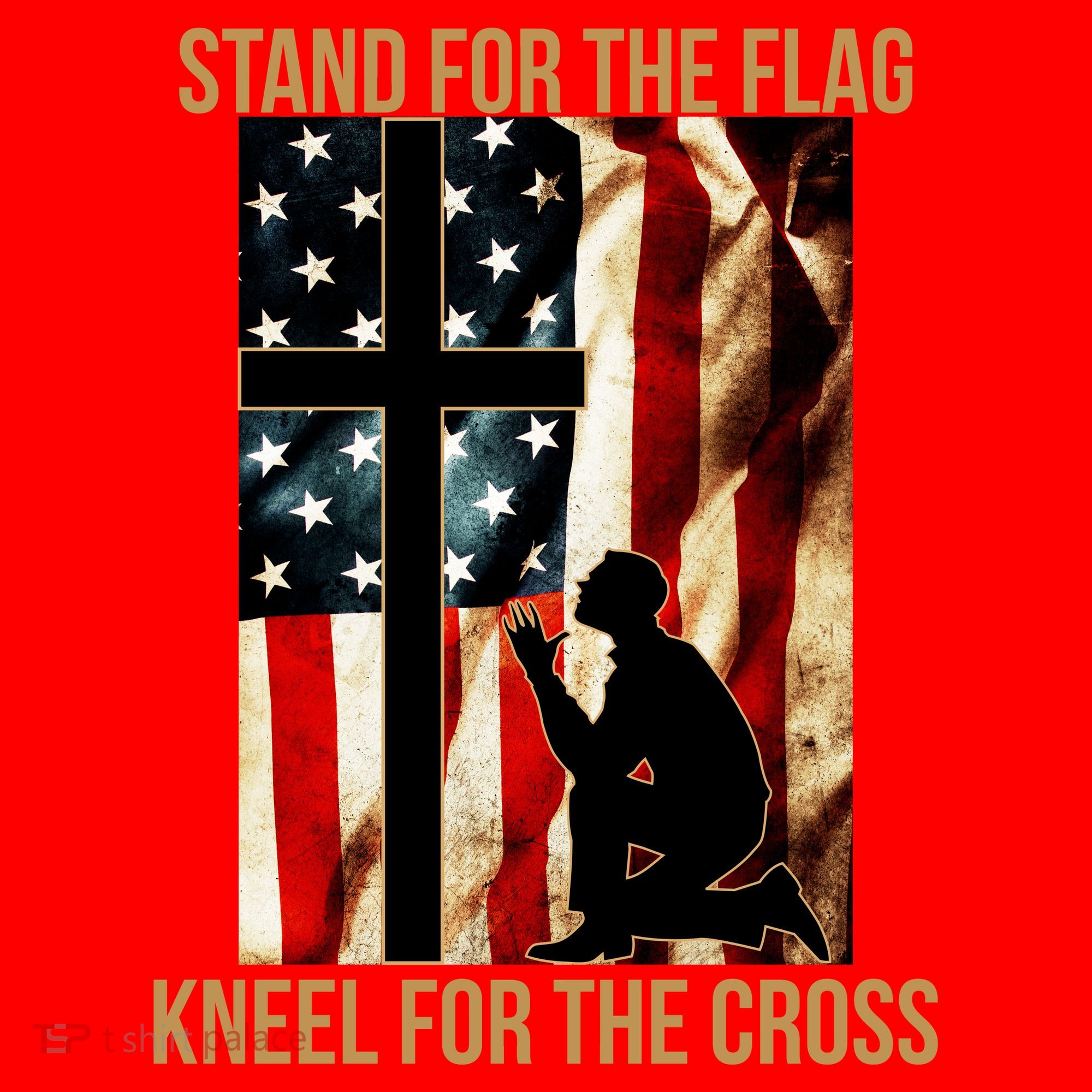 Stand For the Flag Kneel for the Cross Santa Hat