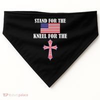 Stand For the Flag Kneel For the Cross National Anthem USA-Made Doggie Bandana thumb 0