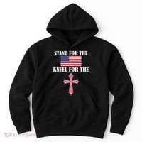 Stand For the Flag Kneel For the Cross National Anthem Hoodie thumb 0