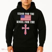 Stand For the Flag Kneel For the Cross National Anthem Hoodie thumb 2