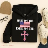 Stand For the Flag Kneel For the Cross National Anthem Hoodie thumb 4