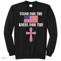 Stand For the Flag Kneel For the Cross National Anthem Sweatshirt thumb 0