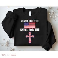 Stand For the Flag Kneel For the Cross National Anthem Sweatshirt thumb 2