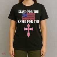 Stand For the Flag Kneel For the Cross National Anthem T-Shirt thumb 4