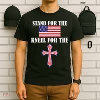 Stand For the Flag Kneel For the Cross National Anthem T-Shirt thumb 6