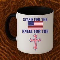 Stand For the Flag Kneel For the Cross National Anthem Coffee Mug thumb 2