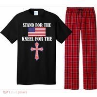 Stand For the Flag Kneel For the Cross National Anthem Pajama Set thumb 0