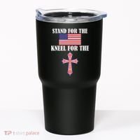 Stand For the Flag Kneel For the Cross National Anthem Tumbler thumb 0
