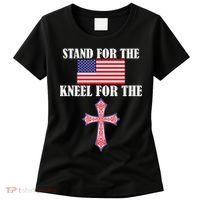 Stand For the Flag Kneel For the Cross National Anthem Women's T-Shirt thumb 0