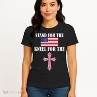 Stand For the Flag Kneel For the Cross National Anthem Women's T-Shirt thumb 4