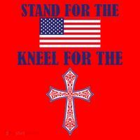 Stand For the Flag Kneel For the Cross National Anthem Santa Hat thumb 1